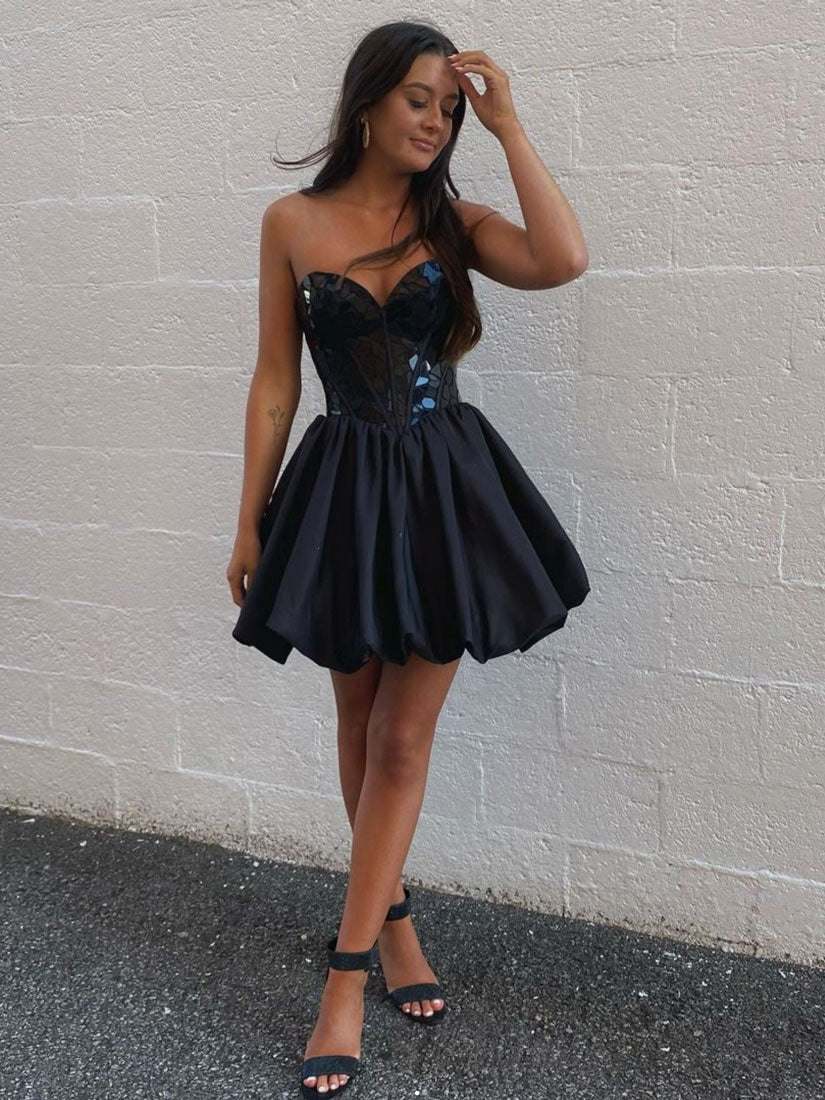 black short dress prom